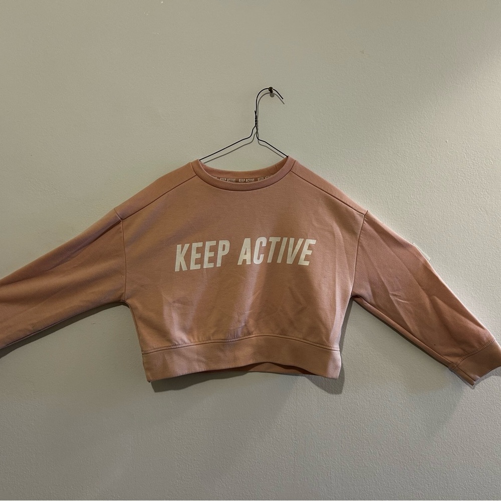 Zara Blush 'Keep Active' Cropped Top